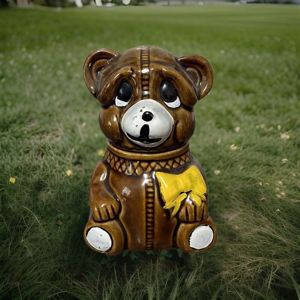 Vintage 1982 Houston Foods Honey Bear Pot. Missing Dipping Stick